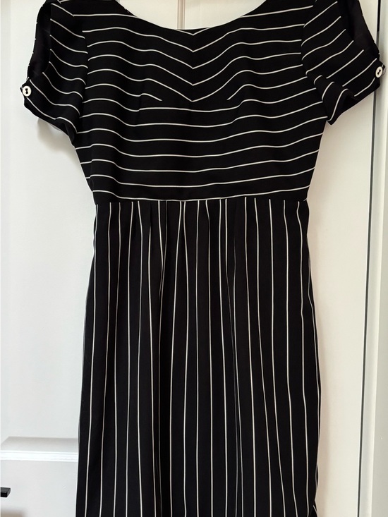 Annie 50 Dresses & Skirts - Black and White Striped Midi Dress — Classic Women's Work-to-Evening Style